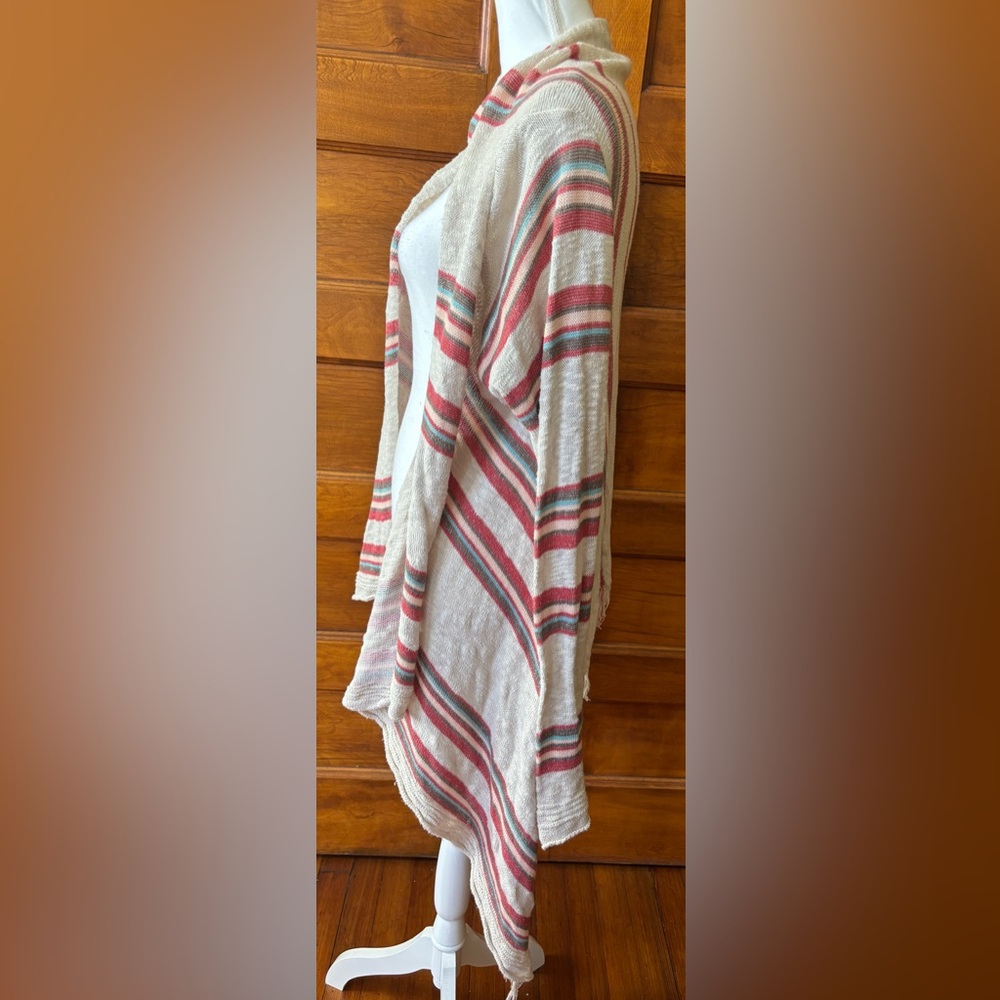 American Rag Striped Open Front Cardigan - Picture 4 of 5